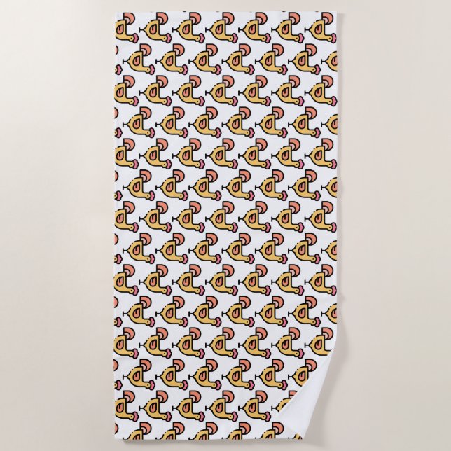 Serviette De Plage Poulet (Devant)