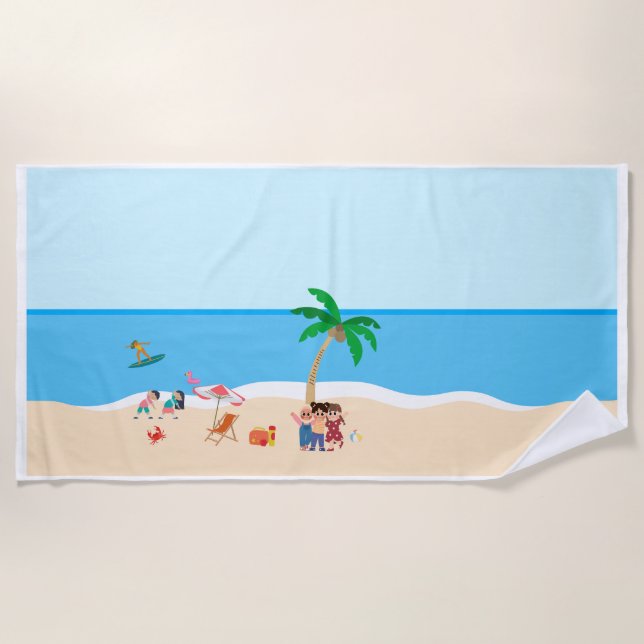 serviette de plage pour enfants (Devant)