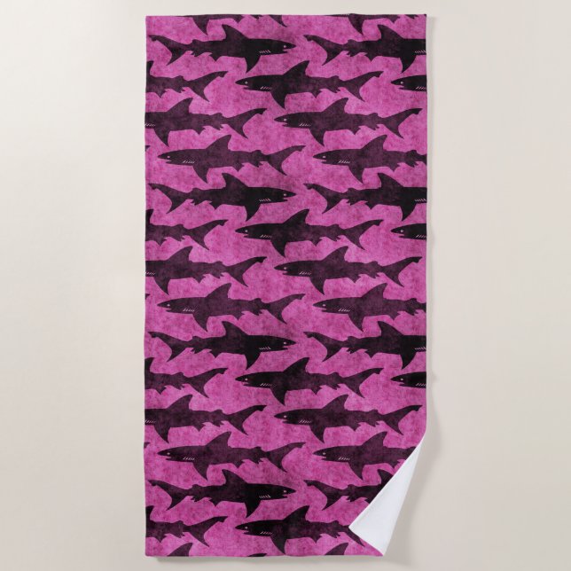 Serviette De Plage Pour la fille qui aime des requins (Devant)