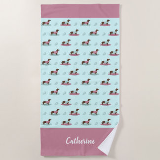 Serviette de plage pour surf Dachshunds