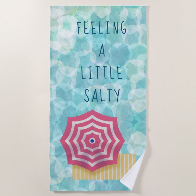 Serviette de plage pour une vie salée (Devant)
