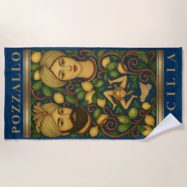 Serviette de plage Pozzallo Sicilia Trinacria