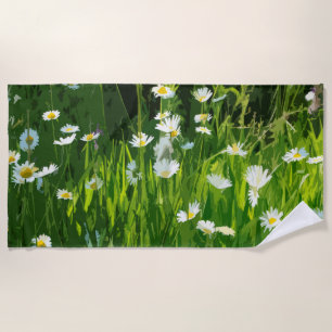 Serviette De Plage pré fleuri