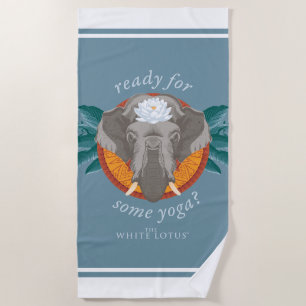 Serviette De Plage Prêt pour le Yoga ? - Le Lotus Blanc