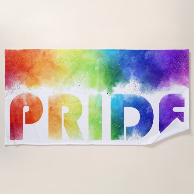 Serviette De Plage Pride arc-en-ciel (Devant)
