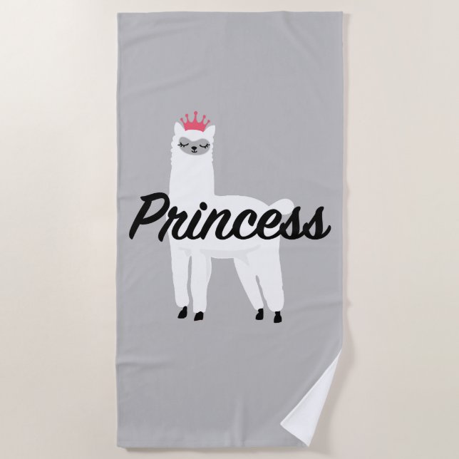 Serviette De Plage Princess Lama Design - T-shirt Girls Jersey (Devant)