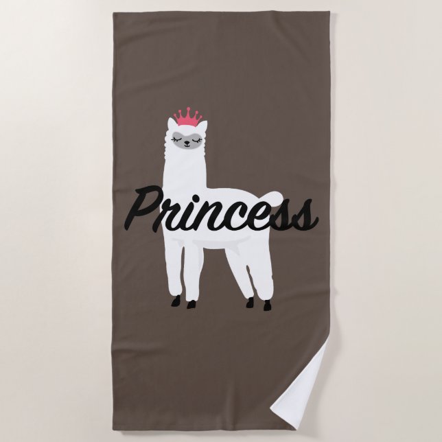 Serviette De Plage Princess Lama Design - T-shirt Girls Jersey (Devant)