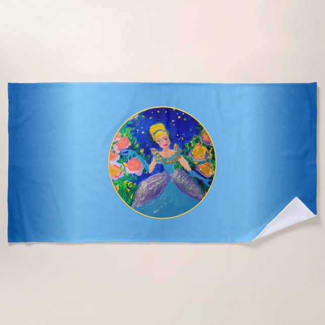 Serviette De Plage Princesse "Art by Kids" (Devant)