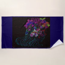Serviette de plage Princesse Papillon