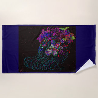 Serviette de plage Princesse Papillon