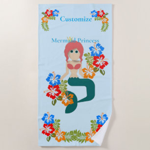 Serviette De Plage Princesse Sirène Roux Thunder_Cove