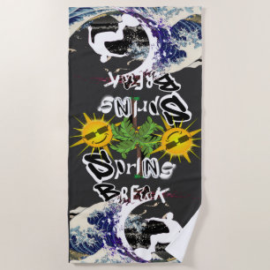 Serviette De Plage Printemps Break Vintage Amusant