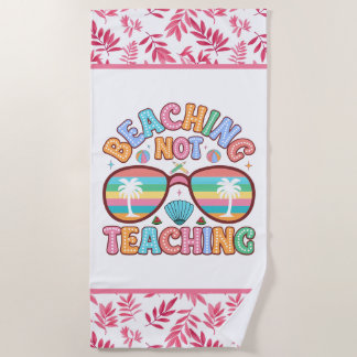 Serviette De Plage Prof art de mot de plage amusant