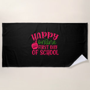 Serviette De Plage Professeur Cadeaux   Joyeux En Ligne Premier Jour 
