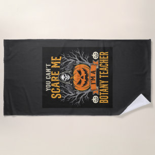 Serviette De Plage Professeur de botanique d'Halloween squelette Citr