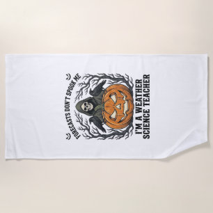Serviette De Plage Professeur Météo Halloween Épouvantable Faucheur C