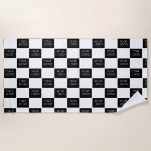 Serviette De Plage Promo du logo de l'entreprise professionnelle mode