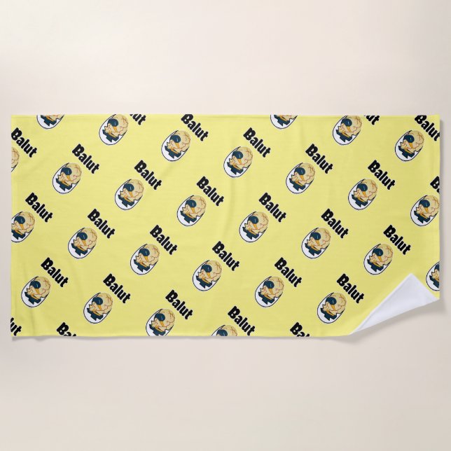 Serviette De Plage Protéine d'oeuf d'un embryon de canard de chauve-s (Devant)