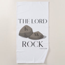 Serviette De Plage Psaume 18:2 Citation de l'Écriture biblique KJV