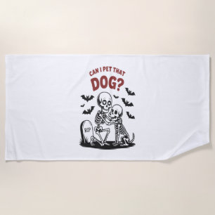 Serviette De Plage Puis-Je Animer Ce Chien Halloween ?