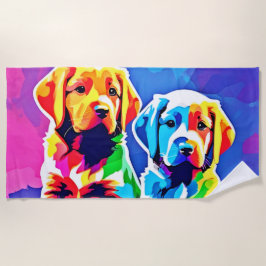 Serviette De Plage Pups Arc En Ciel : Duo Joueur
