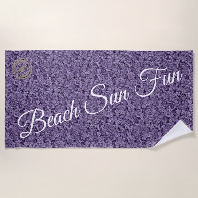 Serviette De Plage Purple moderne (Devant)