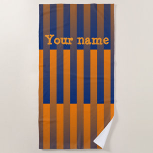 Serviette De Plage Purple Orange Personnaliser le Motif rayé