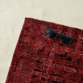 Serviette De Plage Quadrados pequenos vermelhos sobrepostos empapados