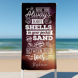 Serviette De Plage Que vous ayez toujours des coquillages dans votre