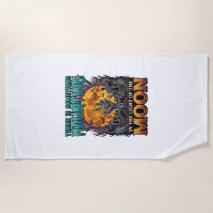 Serviette De Plage Quelque chose hantant lune Halloween Zombie Main G