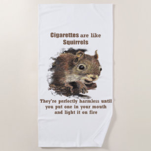 Serviette De Plage Quote de motivation anti-tabagisme Quit amusant Éc