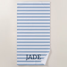 Serviette de plage rayée personnalisée, Piscine no