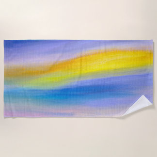 Serviette De Plage Rayon Doré Abstrait
