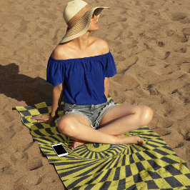 Serviette De Plage Rayons Rayonnants Personnalisé Sun Graphic Beach T