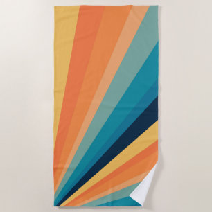 Serviette De Plage Rayons solaires rétro