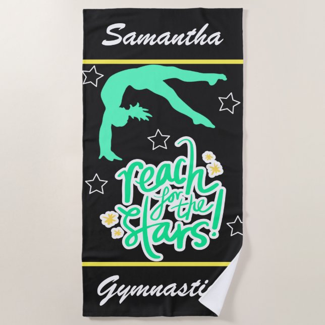 Serviette De Plage Reach for the Stars Gymnastique Tumbling (Devant)
