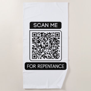 Serviette De Plage Rechercher un code QR de repentance