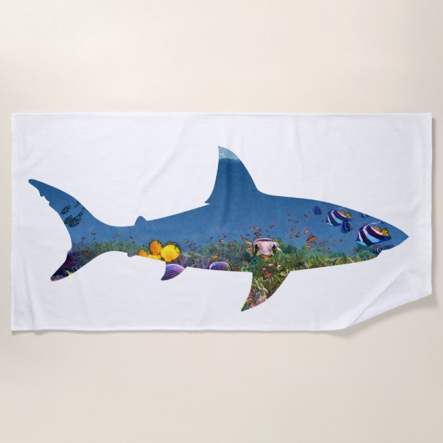 Serviette De Plage récif de requins (Devant)
