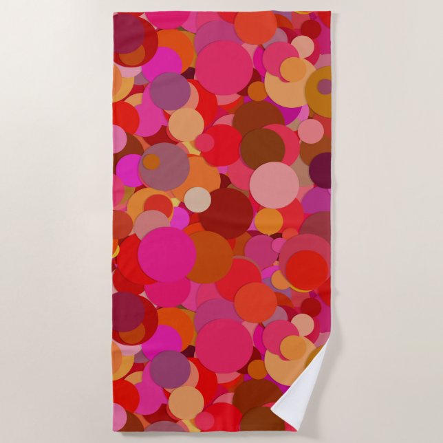 serviette de plage red dot confetti (Devant)