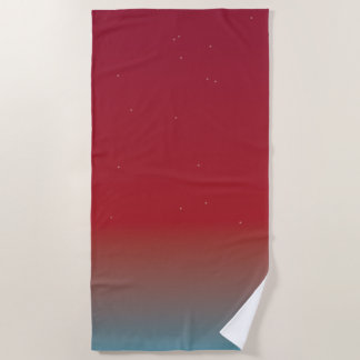 Serviette De Plage Red Ombré Sky Stars