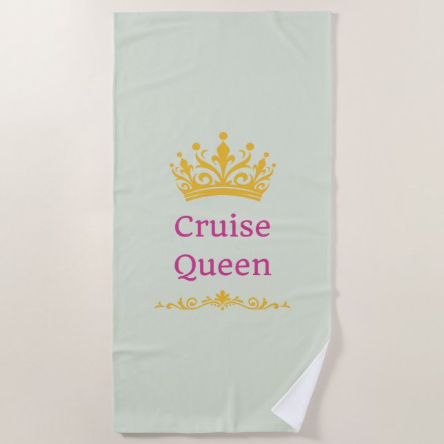 Serviette De Plage Reine de croisière (Devant)