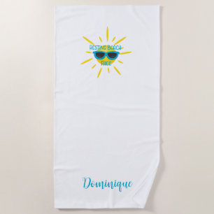 Serviette De Plage Repos Beach Face Lunettes de soleil Personnalisées