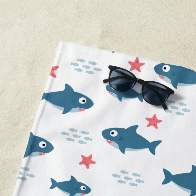 Serviette De Plage Requin (En situation)