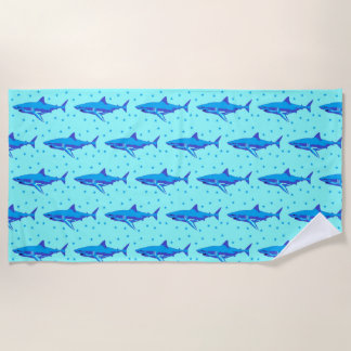 Serviette de plage requins et étoiles