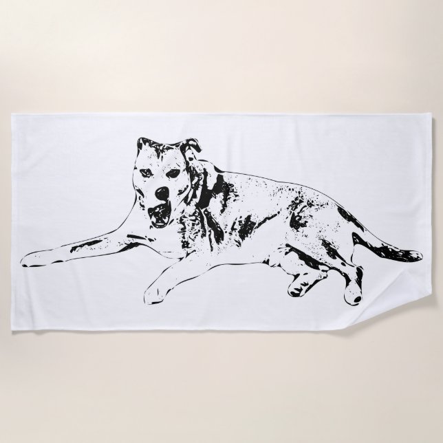 Serviette De Plage Restful Sun, Active Smile (Devant)