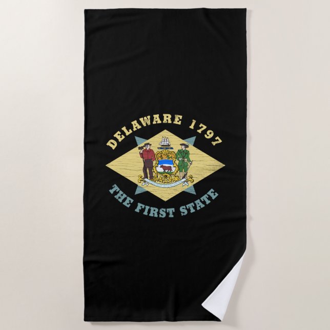 SERVIETTE DE PLAGE RETARD 1797 LE PREMIER DRAPEAU D'ÉTAT (Devant)