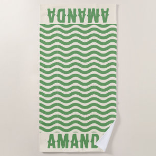 Serviette De Plage Retro Concordance personnalisée vacances d'été