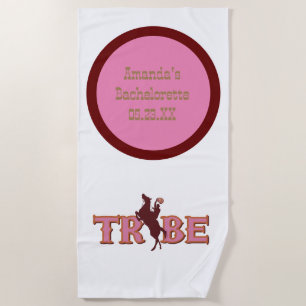 Serviette De Plage Retro Country Tribe Bachelorette Party