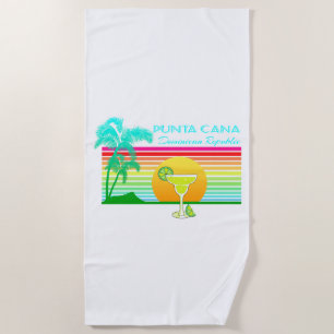 Serviette De Plage Rétro margarita de Punta Cana de plage
