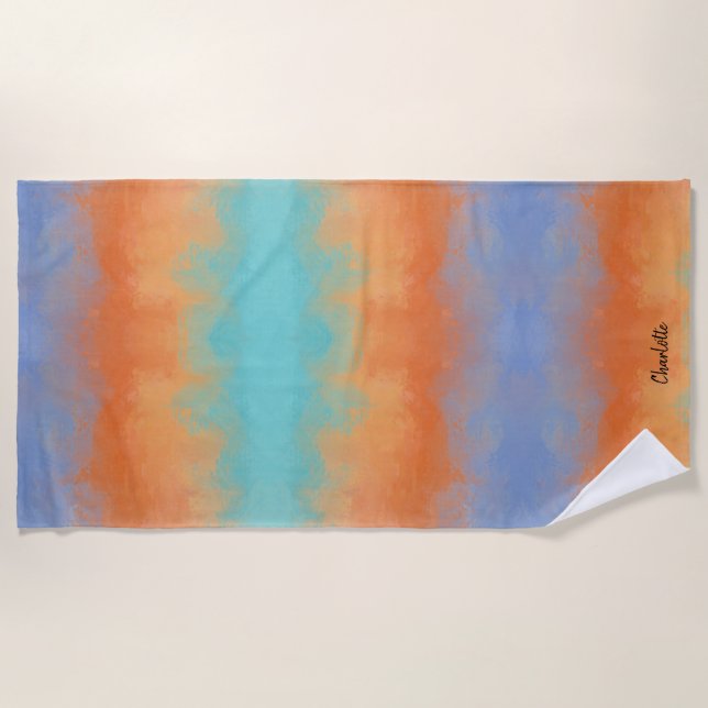 Serviette De Plage Retro Sunset  (Devant)